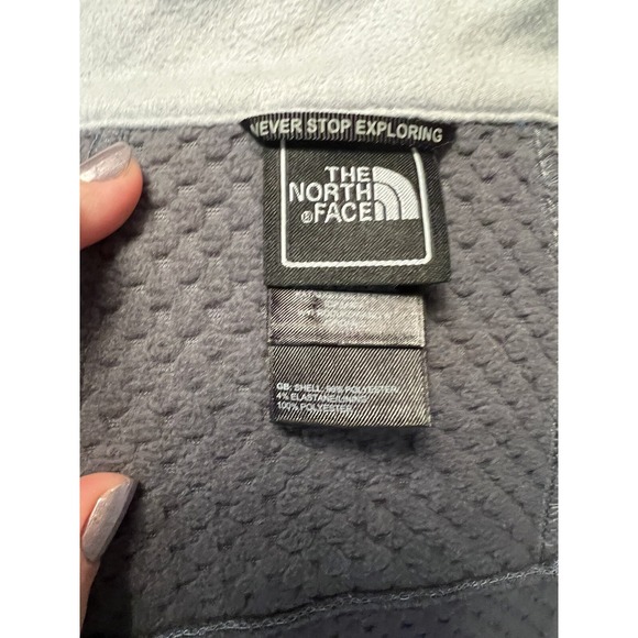 North Face New Women's Shell rock jacket Outdoor Blue Drawstring Bottom Sz L - Picture 8 of 9